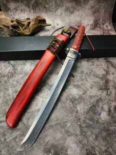 未开刃vg10大马士革龙泉本州极核武士肋差唐刀户外刀短刀未开刃