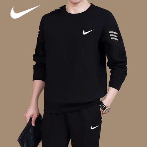 运动套装男士2026春秋新款大码宽松中老年休闲运动服爸爸装两件套