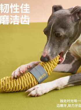 zeze狗狗绳结玩具水果蔬菜编织弹性伸缩磨牙洁齿拔河玩具可藏食