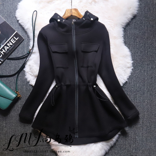 立体肌理空气棉卫衣女遮肉连帽开衫 柔肤感 上衣 新空气感 2025秋装