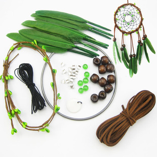 DIY捕梦网材料包 学校手工课 继承者们捕梦网diy手工饰品材料包