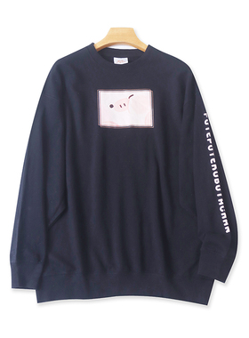 外贸毛圈卡通卫衣 春秋新款长袖时尚打底衫男女宽松休闲上衣02282