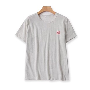 外贸圆领刺绣T恤衫 夏季新款男女短袖体恤 棉质宽松休闲上衣04054