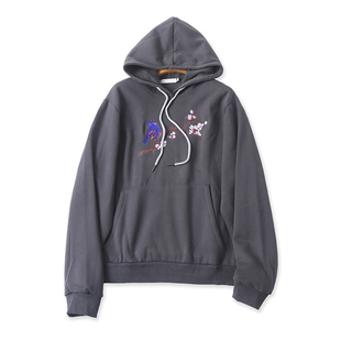 加绒厚款连帽卫衣 秋冬新款套头刺绣上衣打底衫宽松休闲外套L/1-4