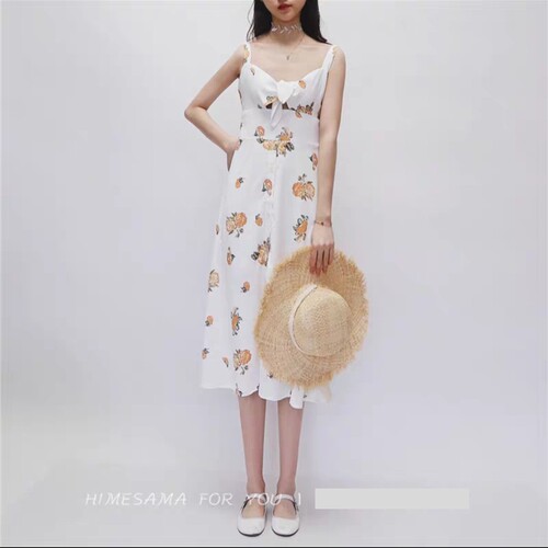 吊带碎花连衣裙夏季新款