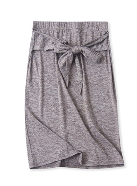 松紧腰半身裙 夏季新款系带显瘦中长款百搭包臀大版外贸女裙24264