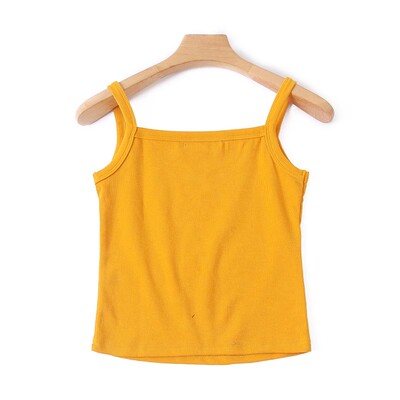 露脐背心爱丽爱熙修身吊带