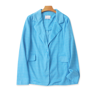 外套百搭显瘦西服女纽扣开衫 长袖 上衣17034 春秋新款 外贸翻领西装