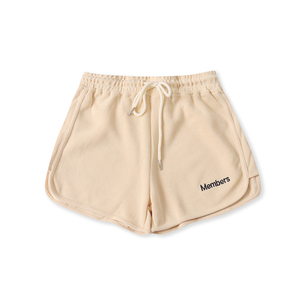 刺绣松紧腰休闲毛圈短裤 夏季新款百搭显瘦热裤女士运动裤子14094