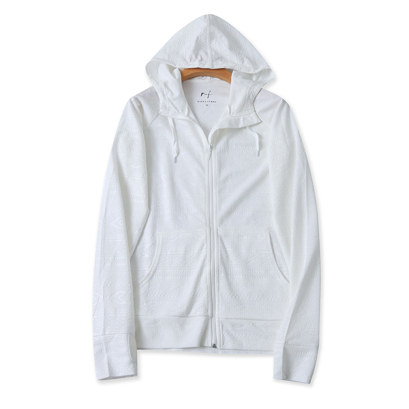 爱丽爱熙常规暗花纹帽衫上衣卫衣