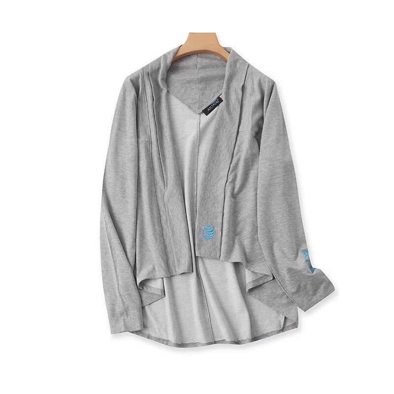 外贸刺绣毛圈披肩 春季新款弹力时尚外套女空调罩衫长袖上衣08144