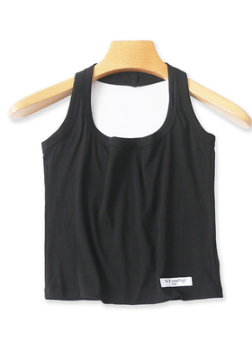 挂脖背心 夏季新款露背修身纯色打底吊带 女无袖T恤外贸上衣23343