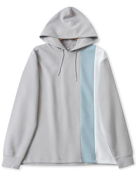 外贸连帽拼色卫衣 春秋新款时尚帽衫女显瘦长袖宽松休闲上衣21042