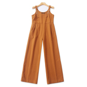 外贸背带直筒阔腿裤 子17123 女宽松直筒连体衣裤 春秋新款 气质时尚