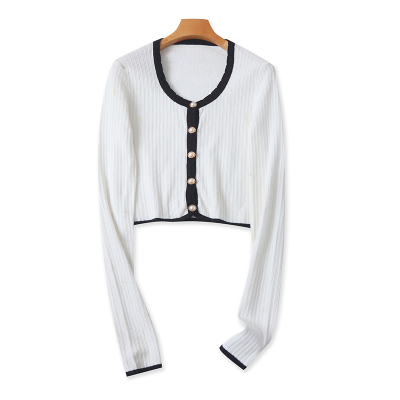 爱丽爱熙针织拼色针织衫上衣