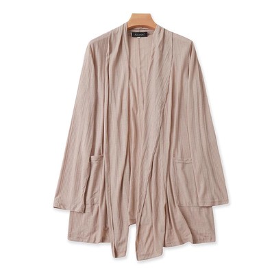 爱丽爱熙百搭中长披肩纯色上衣