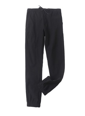 时尚外贸修身小脚裤 春秋装季新款直筒休闲裤男女黑色长裤子04052