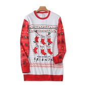 绒衫 加绒卫衣 长袖 宽松休闲上衣 圆领中长款 女秋冬新款 睡衣