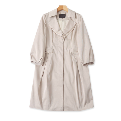 中长款翻领单排扣常规纯色宽松型