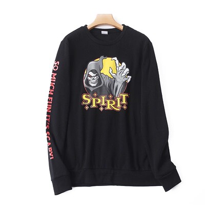 爱丽爱熙加绒宽松卫衣长袖印花