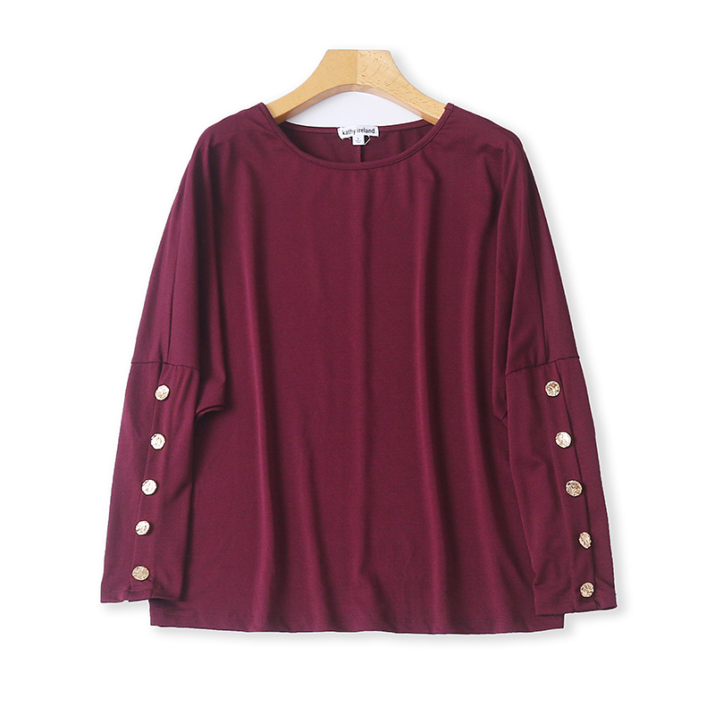 外贸圆领蝙蝠衫打底衫时尚T恤衫