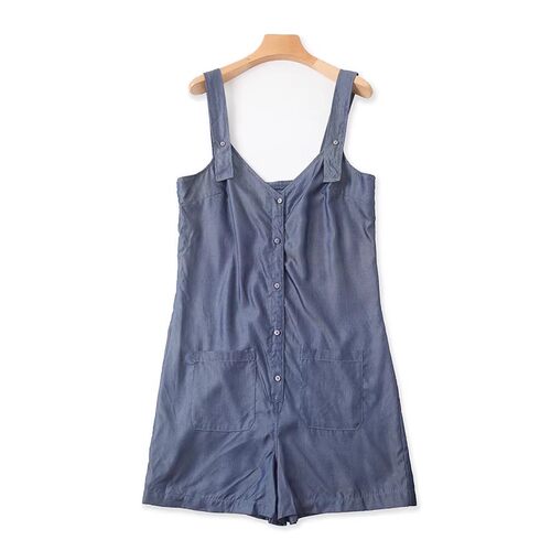 夏季显瘦阔腿吊带时尚短裤连体