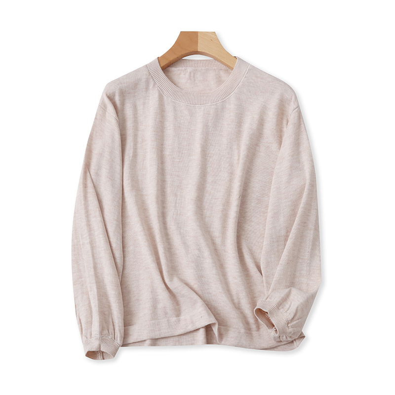 爱丽爱熙针织圆领套头衫短款