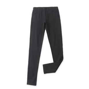 外贸松紧腰薄绒休闲裤 春秋新款直筒小脚裤 女铅笔时尚裤子 14402