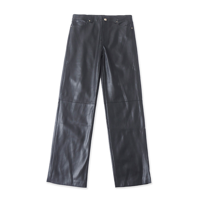 外贸加绒休闲皮裤 春秋新款直筒显瘦保暖时尚女阔腿裤长裤子20283,女装/女士精品,休闲裤,淘宝优惠券,粉丝福利购,淘宝优惠卷