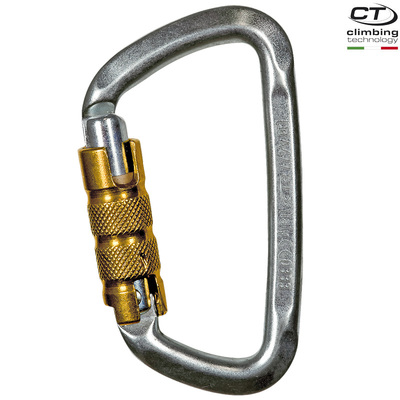 CT Climbing Technology D-SHAPE STEEL TG 镀锌钢3段自动扣主锁