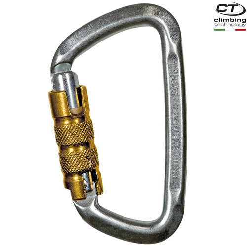 CT Climbing Technology D-SHAPE STEEL TG 镀锌钢3段自动扣主锁