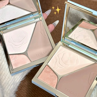 4.0新版!包邮 彩棠TIMAGE大师高光三色修容盘正装/mini 粉质更好