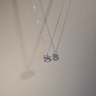 2026马年项链小众设计高级感百搭细蛇链女生锁骨链木马可爱送礼物