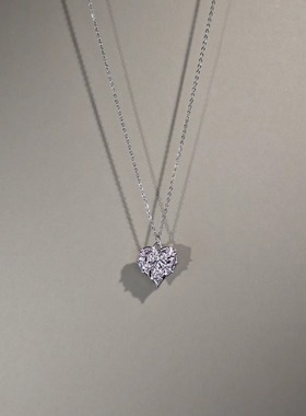 欧美嘻哈复古爱心吊坠项链