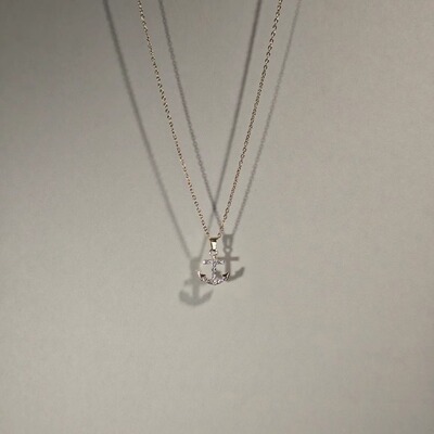 轻奢镶钻五角星女生项链毛衣链条