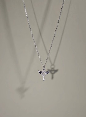 轻奢爱心魔法棒项链时尚毛衣链