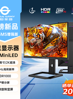 泰坦军团 24.5英寸 MiniLED 2K 250Hz电竞显示器 P245MS增强版