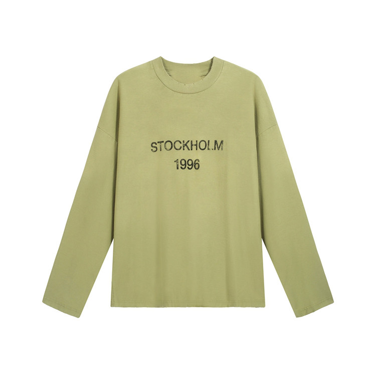 thumbnail for Distressed letter print long sleeve T-shirt 3286