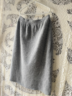 秋冬新款 百搭针织长裙半身裙 灰色羊绒裙女气质显瘦直筒裙时尚