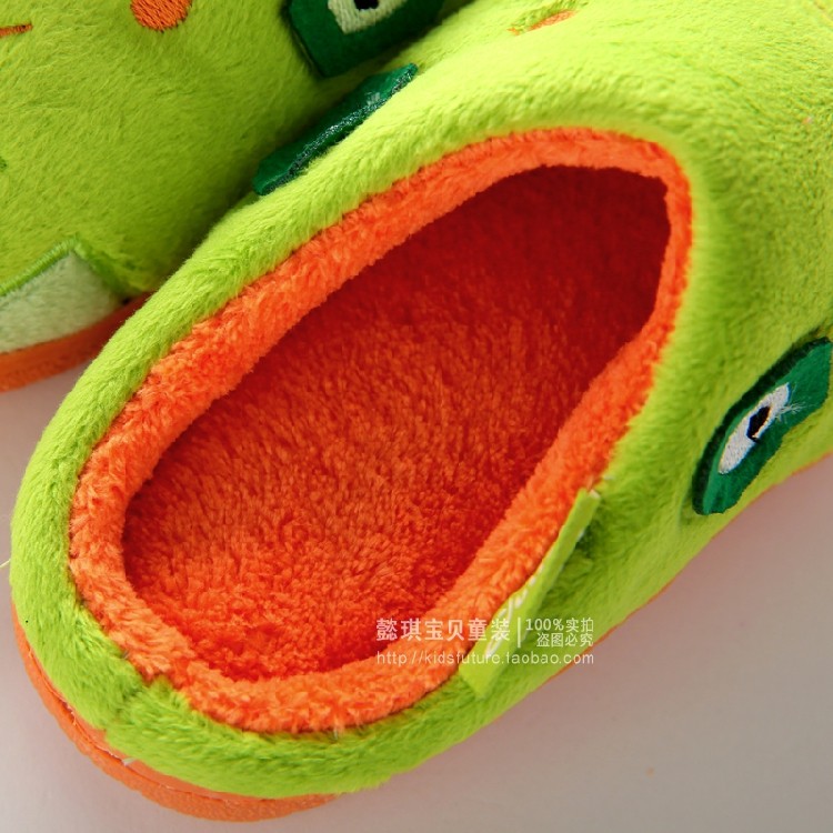 Pantoufles enfants en suède pour hiver - semelle caoutchouc - Ref 987261 Image 4