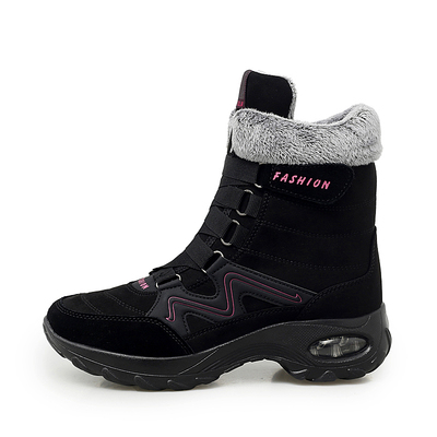 【断码清仓】冬季雪地靴女防水加厚棉靴防滑中筒保暖鞋女东北加绒