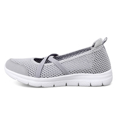 工作鞋 老妈罗马鞋 女一脚蹬奶奶懒人老人鞋 浅口妈妈鞋 女夏季 镂空鞋