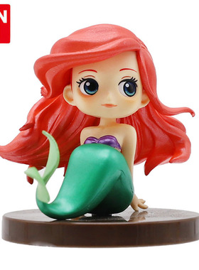 万代Qposket迷你水晶公主可爱公仔1 迪士尼人偶爱丽儿 玩具35675E