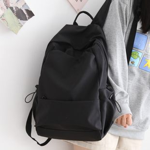 森系大容量纯色双肩包女书包男背包女双肩轻便旅游登山包双肩背包