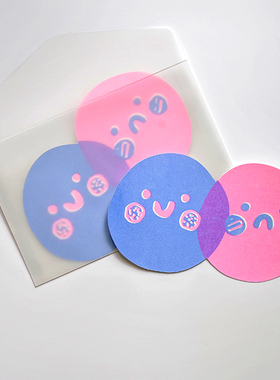 StudioPills-HAVE A NICE DAY手工丝网印 异形印明信片 原创可爱