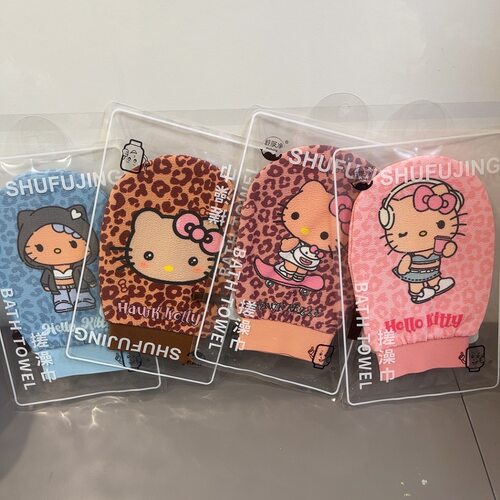 可爱猫搓澡巾成人双面沐浴手套家用洗澡强力去污