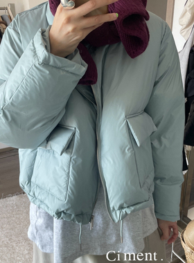 ciment 韩国东大门超美浅蓝色鸭绒羽绒服