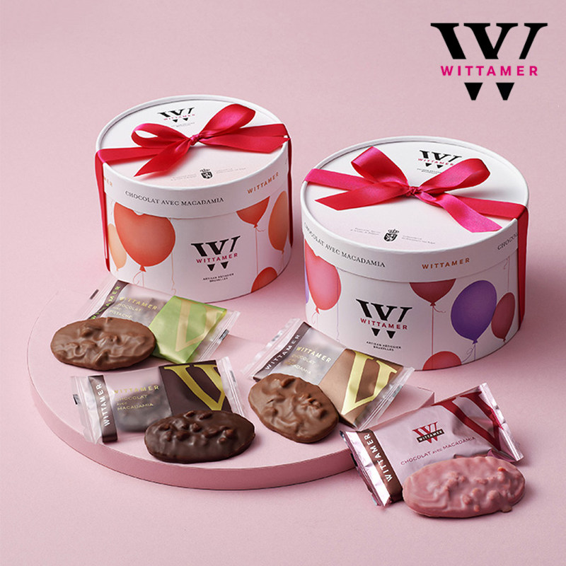 现货日本进口WITTAMER比利时皇室御用牛奶巧克力夏威夷果曲奇饼干
