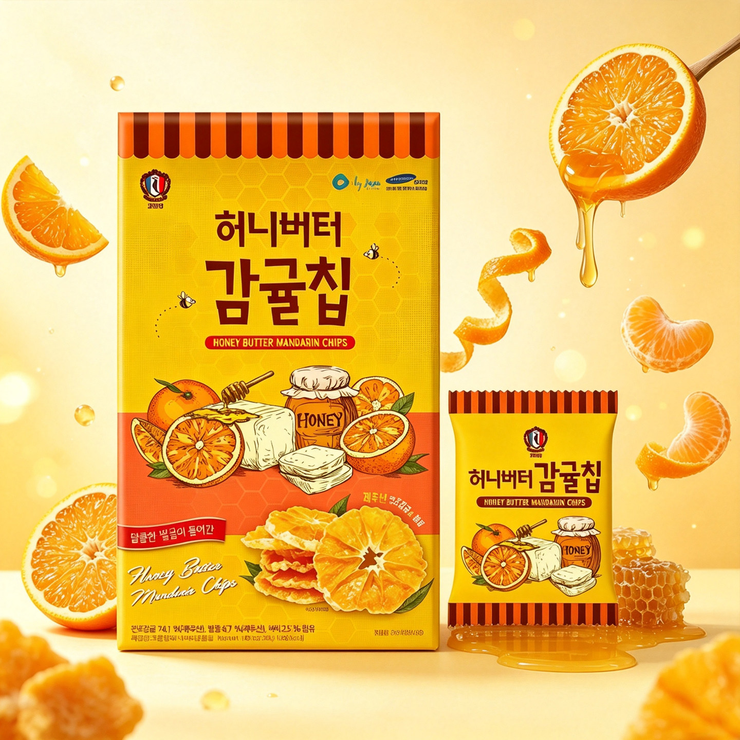 韩国COLOMBIN济州岛蜂蜜黄油柑橘片果干杏仁巧克力药果饼干进口