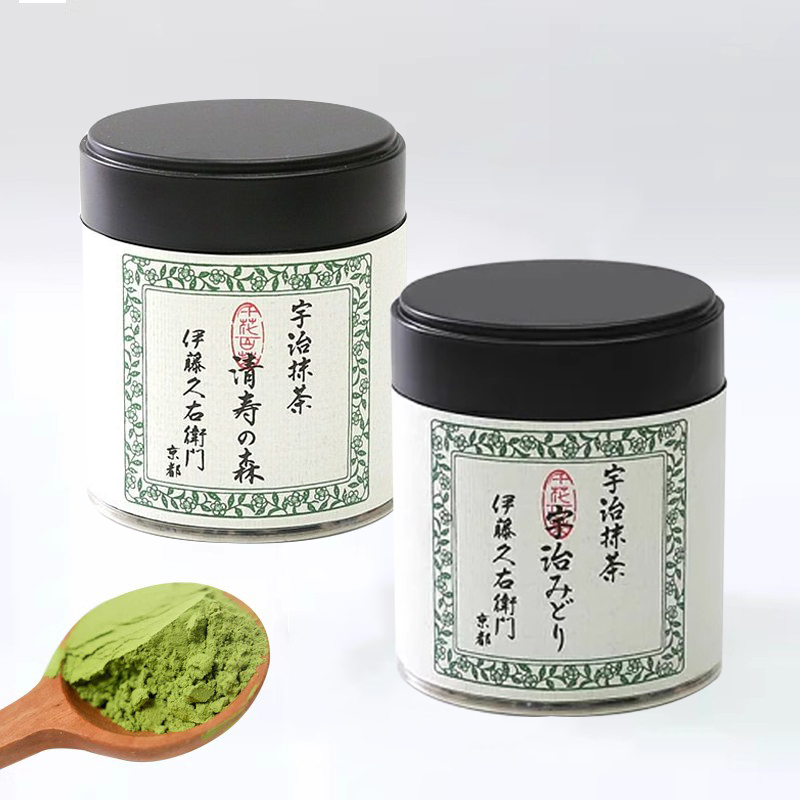 现货】日本进口伊藤久右卫门宇治抹茶粉烘焙蛋糕原料冲饮食用罐装-封面